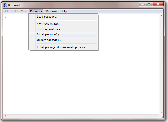 Loading packages in R Package loading in R